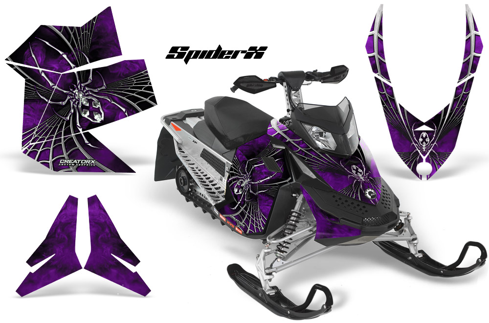 Skidoo REV XP Graphics Kit SpiderX Purple